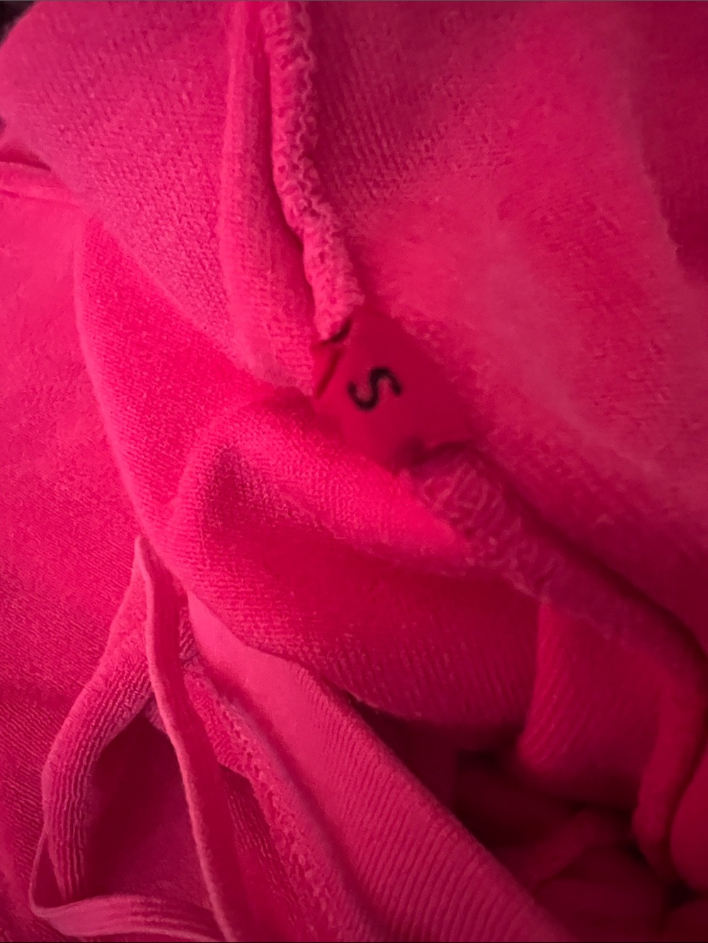 🍭$10gift😍Hot Pink Velour Sweatpants with Heart and Sequin Logo - Picture 5 of 9